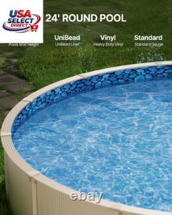 24-Ft Round Above Ground Pool Liner, Standard Gauge, 52In Wall Height