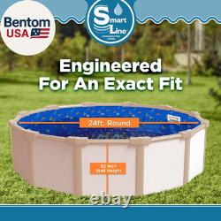 24 Ft round Swimming Pool Liner Caribbean Unibead Style 52 Inch Wall Heigh