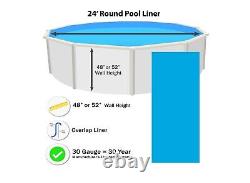 24' Round 30 Gauge Overlap Above Ground Swimming Pool Liner (Choose Pattern)