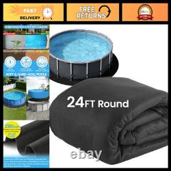 24' Round Above Ground Pool Liner Pad Geotextile Under Padding, Puncture & Wee
