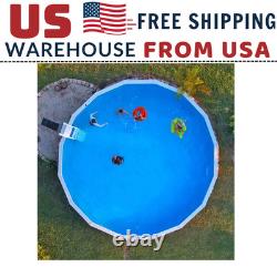 24' Round Blue Pool Liner Overlap 20 Gauge Fits 48-54 Walls