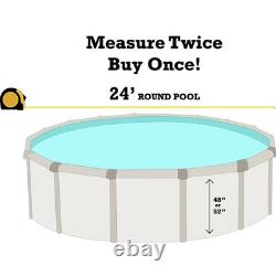 24' Round Overlap Boulder Swirl Above Ground Swimming Pool Liner-25 Gauge