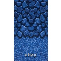 24' Round Overlap Boulder Swirl Above Ground Swimming Pool Liner-25 Gauge