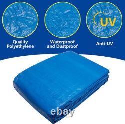24 X 16 Ft Rectangular Pool Ground Cloths, Waterproof PE Swimming Pool Liner Pad