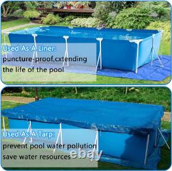 24 X 16 Ft Rectangular Pool Ground Cloths, Waterproof PE Swimming Pool Liner Pad