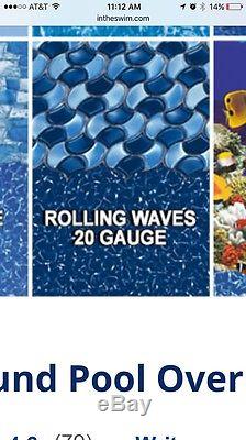 24' X 54 ROUND Rolling Wave Overlap Aboveground Swimming Pool Liner 20 Gauge