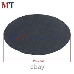 24 ft Black Round Pool Liner Pad for Above Ground Pools Resistant Under Pool Mat