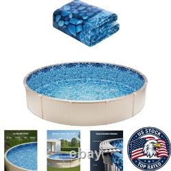 24-ft Round Above Ground Pool Liner Durable Vinyl, Easy Installation & Comfort
