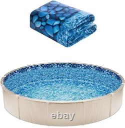 24-ft Round Above Ground Pool Liner Durable Vinyl, Easy Installation & Comfort