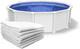 24' round Pool Liner Pad for above Ground Pools Pool Liner Extender & Protecti