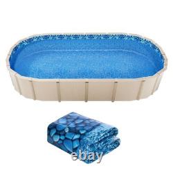 24' x 12' Above Ground Swimming Pool Liner Blue Unibead, Oval for 52 Steel Wall