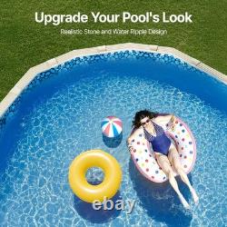 24' x 12' Above Ground Swimming Pool Liner Blue Unibead, Oval for 52 Steel Wall