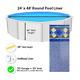 24' x 48 Round Unibead 20 Gauge Swimming Pool Liner (Choose Pattern)