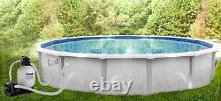 24' x 52 RESIN Above Ground Pool Package withFilter 30 Yr Salt Water Compatible