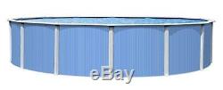 24' x 52 ROUND Blue Vista Steel Wall Aboveground Swimming Pool With Liner 30 Yr