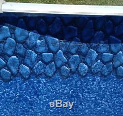 24' x 52 unibead above ground pool liner 20yr warranty boulder pattern