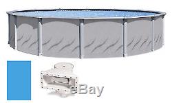 24'x52 Ft Round Galleria Above Ground Swimming Pool with Liner & Skimmer Kit