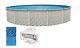 24'x52 Ft Round MEADOWS Above Ground Swimming Pool Kit with Boulder Swirl Liner