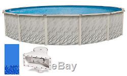 24'x52 Ft Round MEADOWS Above Ground Swimming Pool with Swirl Bottom Liner Kit