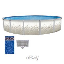 24'x52 Whispering Springs Round Pool with Liberty Print Unibead Liner and Skimmer