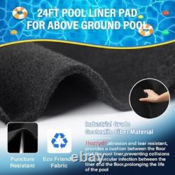 24FT Pool Liner Pad, Seamless Above Ground Pool Liner, Pre-Cut Heavy Duty Round Po