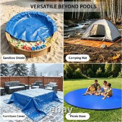 24FT Round Pool Liner Pad for Above Ground Pools, 180 GSM Heavy-Duty Puncture Re