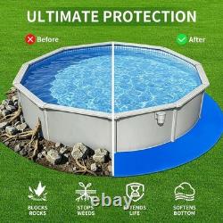 24FT Round Pool Liner Pad for Above Ground Pools, 180 GSM Underlayment Heavy-D