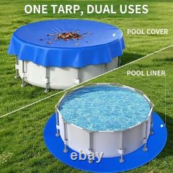 24FT Round Pool Liner Pad for Above Ground Pools, 180 GSM Underlayment Heavy-D 24FT Round Pool Liner Pad for Above Ground Pools, 180 GSM Underlayment Heavy-D