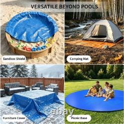 24FT Round Pool Liner Pad for Above Ground Pools, 180 GSM Underlayment Heavy-D