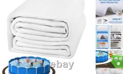 24FT White Pool Liner Pad, Seamless Above Ground Pool Liner, Pre-Cut 24FT-White