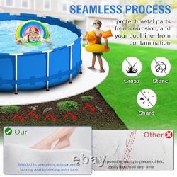 24FT White Pool Liner Pad, Seamless Above Ground Pool Liner, Pre-Cut 24FT-White