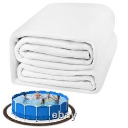 24FT White Pool Liner Pad, Seamless Above Ground Pool Liner, Pre-Cut 24FT-White