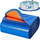 24FT round Pool Liner Pad for above Ground Pools, Thickened Puncture-Resistant u
