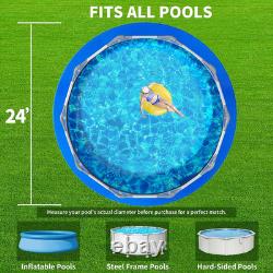 24FT round Pool Liner Pad for above Ground Pools, Thickened Puncture-Resistant u