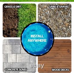 24Ft round Pool Liner Pad, Outdoor Swimming Pool Mat for above Ground Pool, Pre