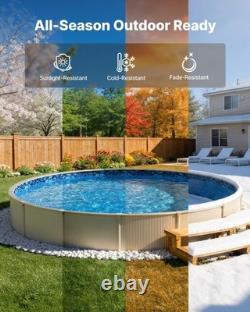 24ft Pool Liner, Round UniBead, 52in Wall, 16mil Thick Vinyl Outdoor Use