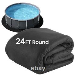 24ft Round Above Ground Pool Liner Pad Geotextile Underlayment, Puncture & Wee