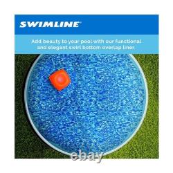 24ft Round Above Ground Pool Liner Standard Gauge Swirl Bottom Blue