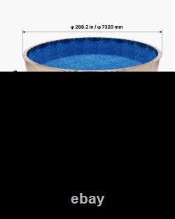 24ft Round Pool Liner UniBead 52in Wall Above Ground Steel Pool Boulder Swirl
