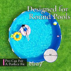 24ft Round White Pool Liner Pad Puncture Prevention for Above Ground Pools