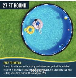 27-Foot Round Heavy Duty Pool Liner Pad for Above Ground Swimming Pools, Protect