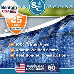 27 Ft round Swimming Pool Liner Stone Harbor Unibead Style 52 Inch Wall He