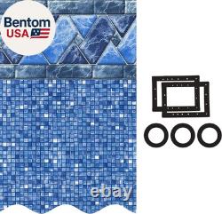 27 Ft round Swimming Pool Liner Stone Harbor Unibead Style 52 Inch Wall He