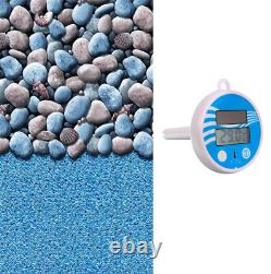 27' Round Pebbles Above Ground Overlap Swimming Pool Liner + Therm 1-DAY SHIP