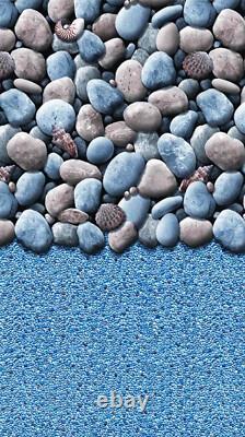 27' Round Pebbles Above Ground Overlap Swimming Pool Liner + Therm 1-DAY SHIP
