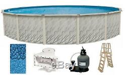 27' x 52 Round Above Ground MEADOWS Swimming Pool with Liner, Ladder & Filter Kit