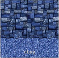 27' x 52 Round Pool Liner Blue Slate EZ Bead LA5RB2700BS2STX