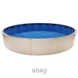 27ft Above-Ground Pool Liner, Round, UniBead, 52in Wall, Heavy-Duty 16mil Vinyl