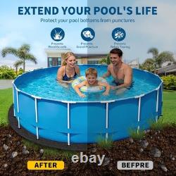 27ft Round Non-Woven Pool Liner Pad Puncture Weed Barrier for Above Ground Pools