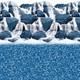27ft Round Swimming Pool Liner, 25 Gauge Heavy Duty Vinyl Overlap Style